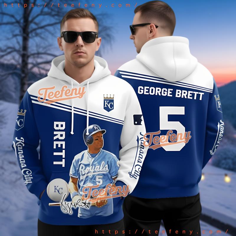Kansas City Royals George Brett 3D Hoodie Youth Kansas City Royals George Brett 3D Hoodie Youth