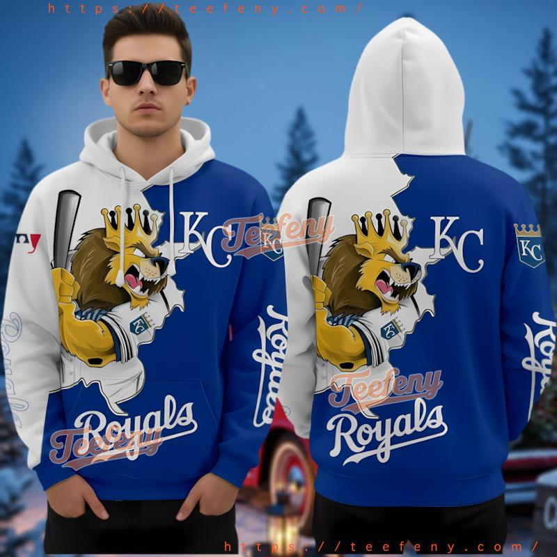 Kansas City Royals Mascot Lion 3D Hoodie Pattern Kansas City Royals Mascot Lion 3D Hoodie Pattern