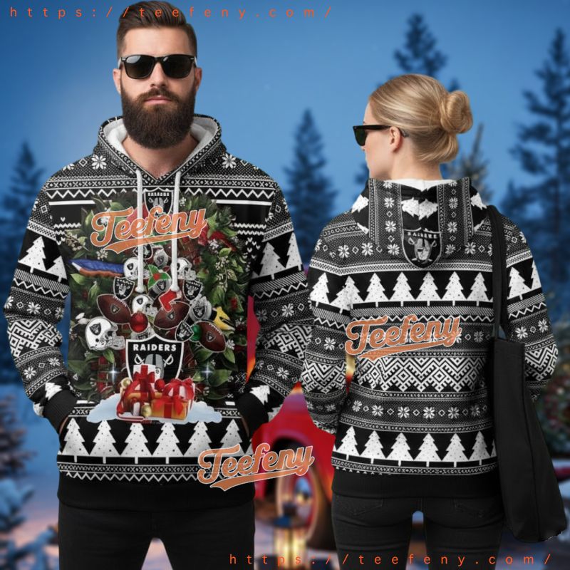 Las Vegas Raiders Christmas Tree Ugly 3D Hoodie Fan Gear