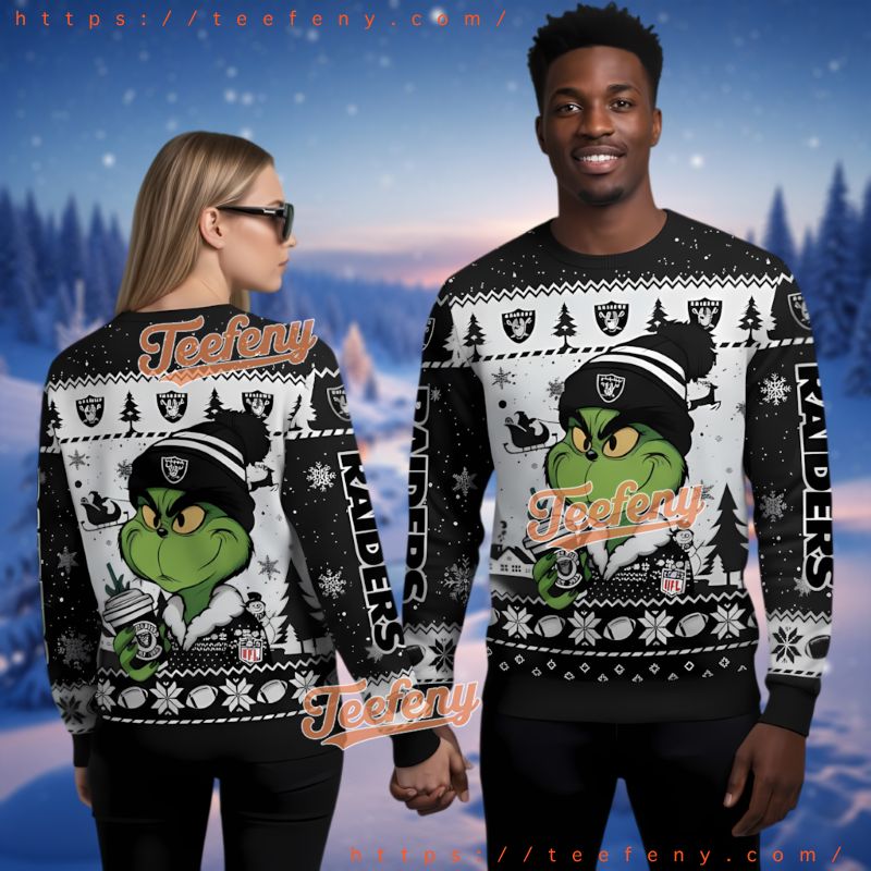 Las Vegas Raiders Funny Ho Ho Ho Ugly Christmas Sweater Fan Gift