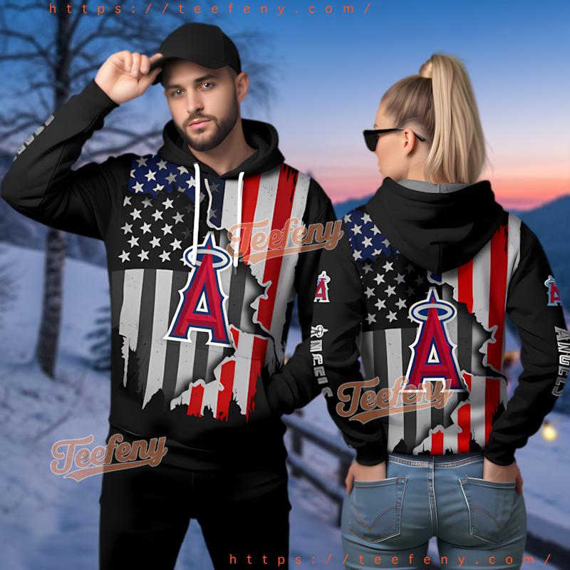 Los Angeles Angels America Flag 3D Print Hoodie