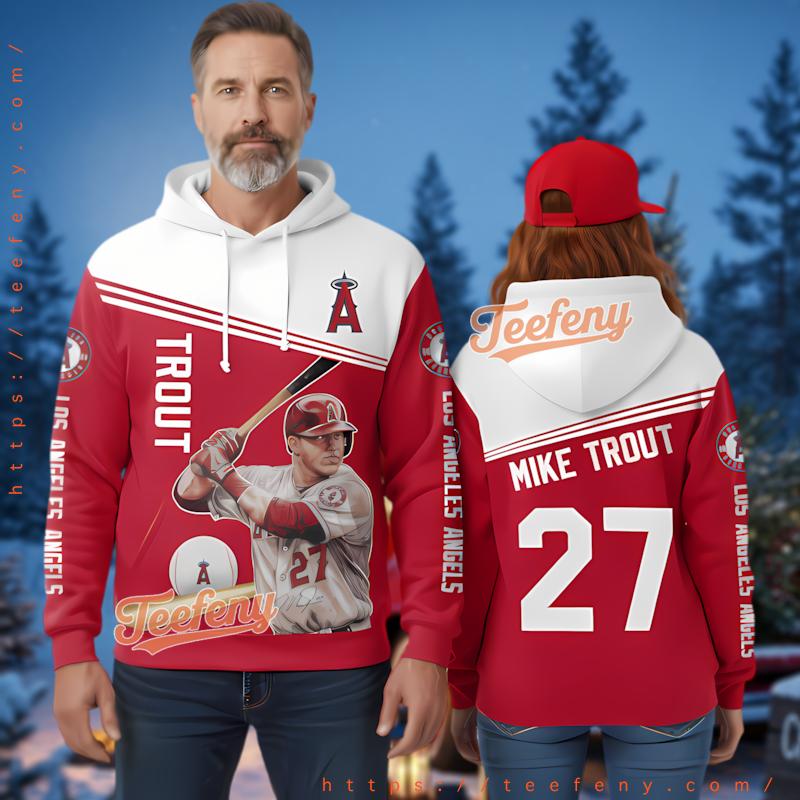 Los Angeles Angels Mike Trout 3D Hoodie Men Los Angeles Angels Mike Trout 3D Hoodie Men