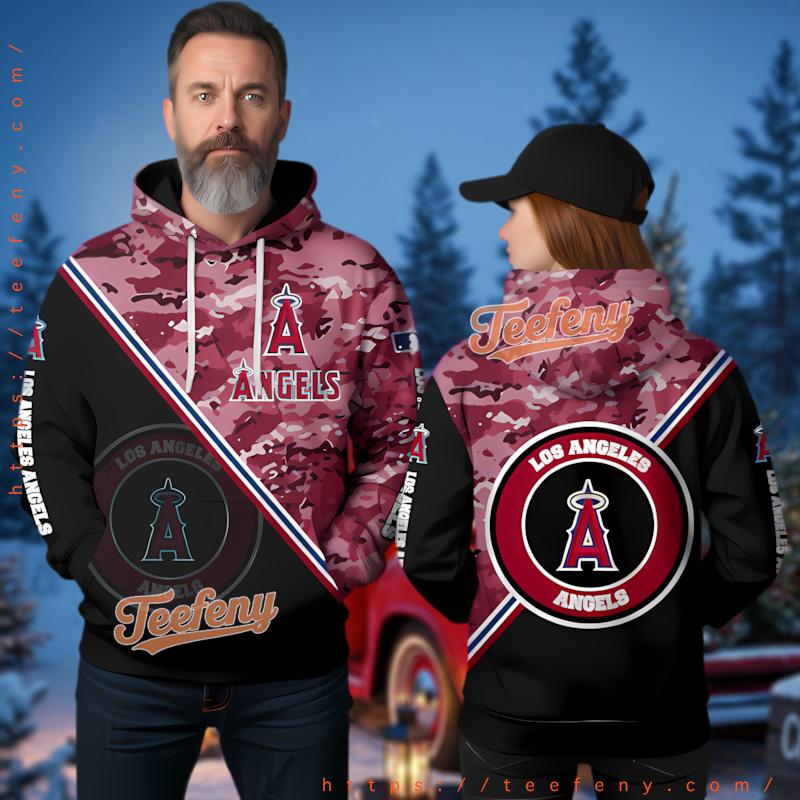 Los Angeles Angels Mlb Camouflage 3D Print Hoodie Los Angeles Angels Mlb Camouflage 3D Print Hoodie