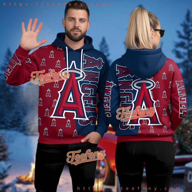 Los Angeles Angels Mlb Split 3D Printed Hoodie Los Angeles Angels Mlb Split 3D Printed Hoodie