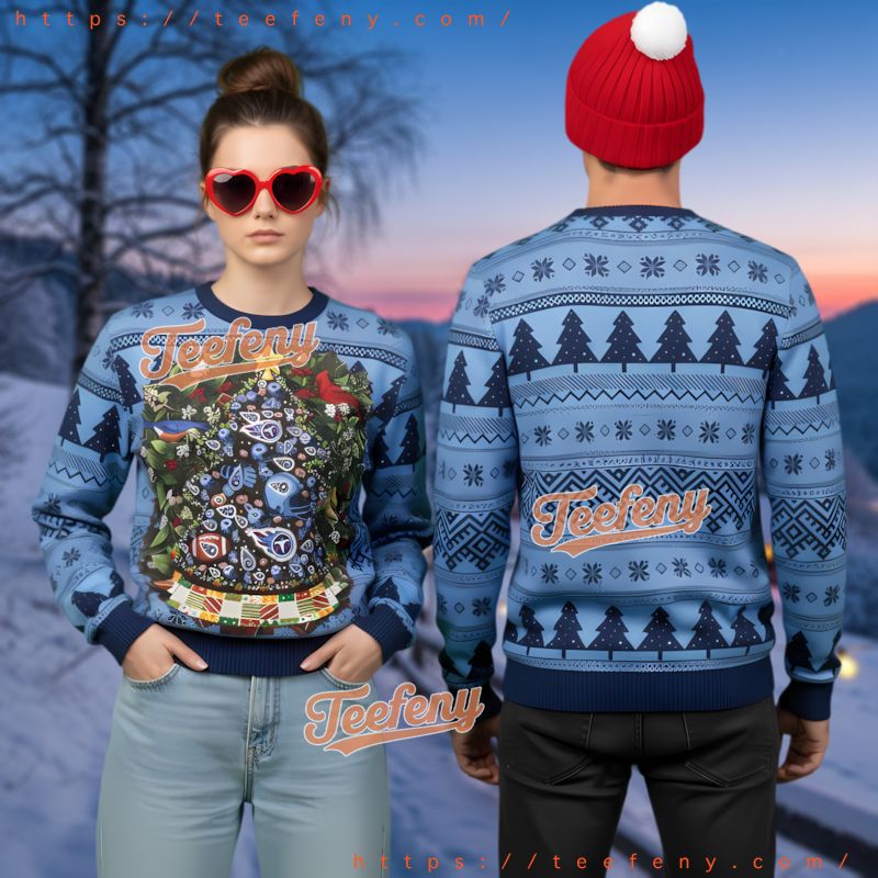 Los Angeles Chargers Christmas Tree Ugly Sweater Blue Nfl