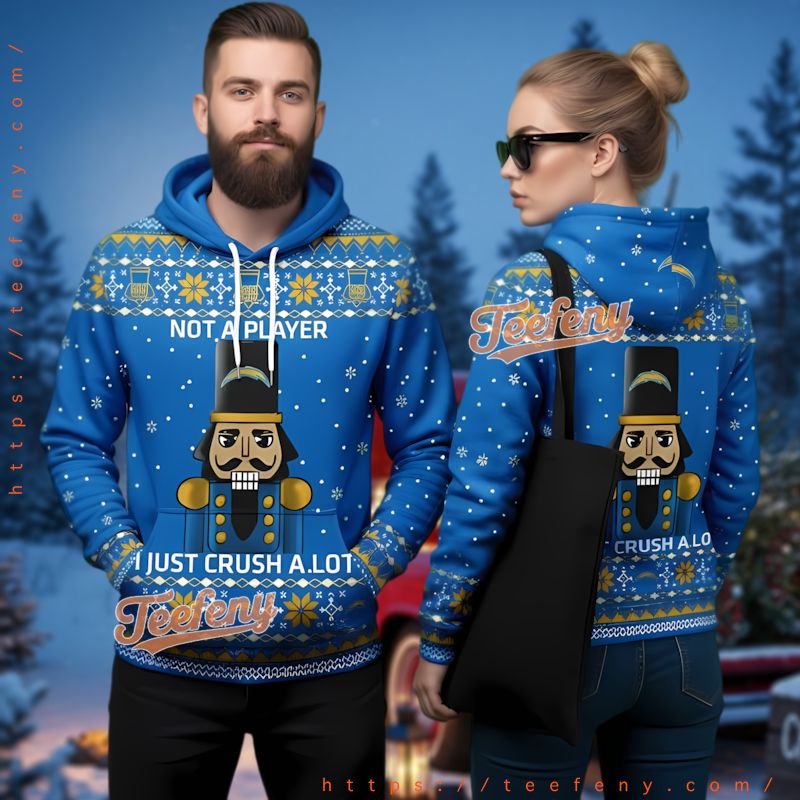 Los Angeles Chargers Nutcracker Crush A Lot Ugly 3D Hoodie Los Angeles Chargers Nutcracker Crush A Lot Ugly 3D Hoodie