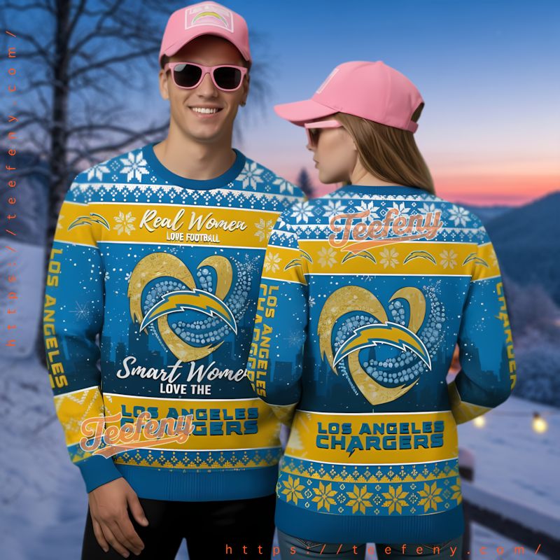 Los Angeles Chargers Real Smart Women Ugly Christmas Sweater