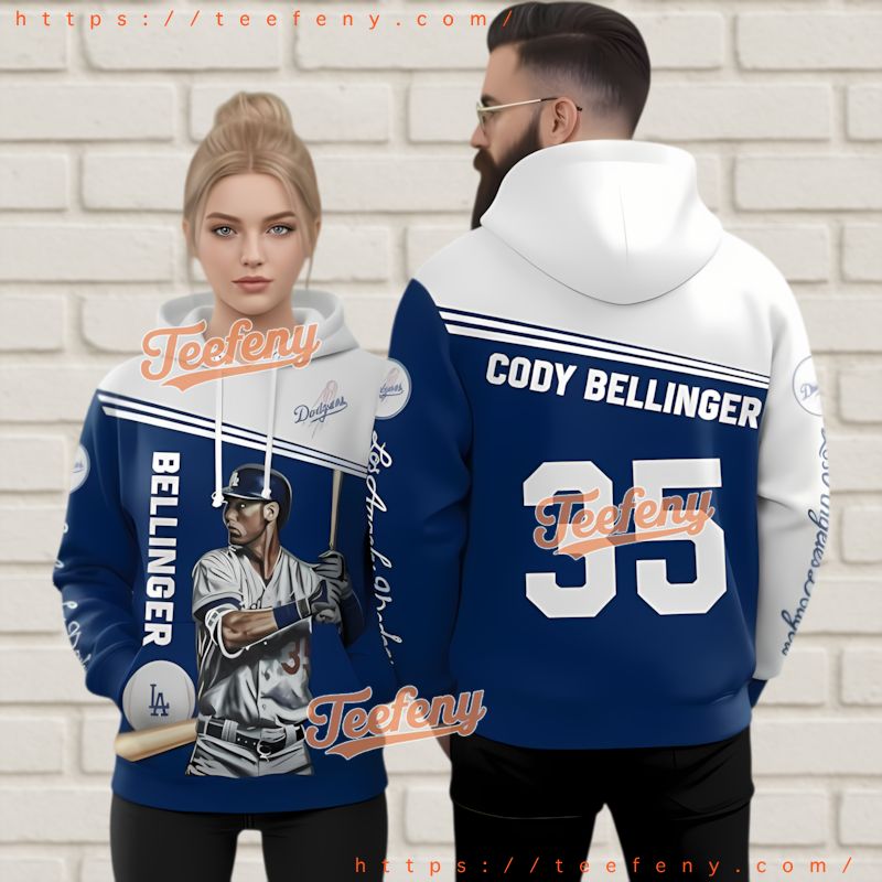 Los Angeles Dodgers Bellinger 35 3D Hoodie Baseball Fan Los Angeles Dodgers Bellinger 35 3D Hoodie Baseball Fan
