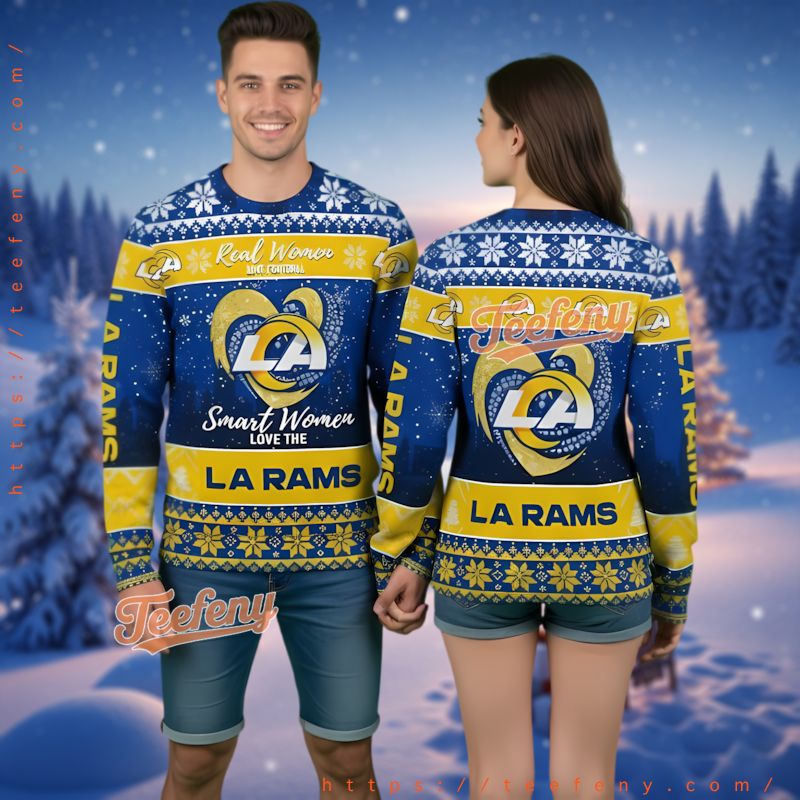 Los Angeles Rams Real Women Smart Women Ugly Christmas Sweater