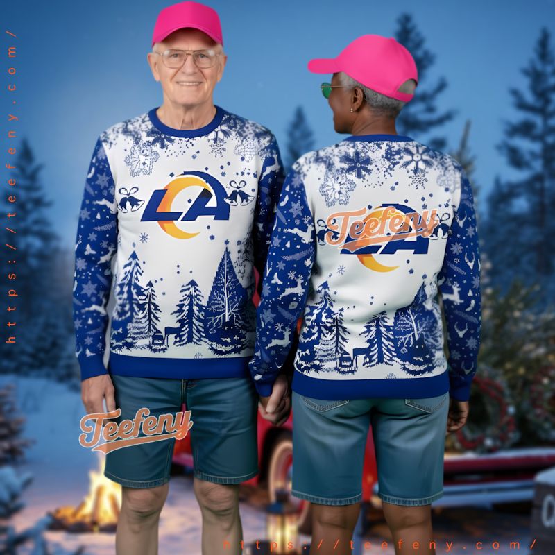 Los Angeles Rams Winter Wonderland Logo Ugly Christmas Sweater