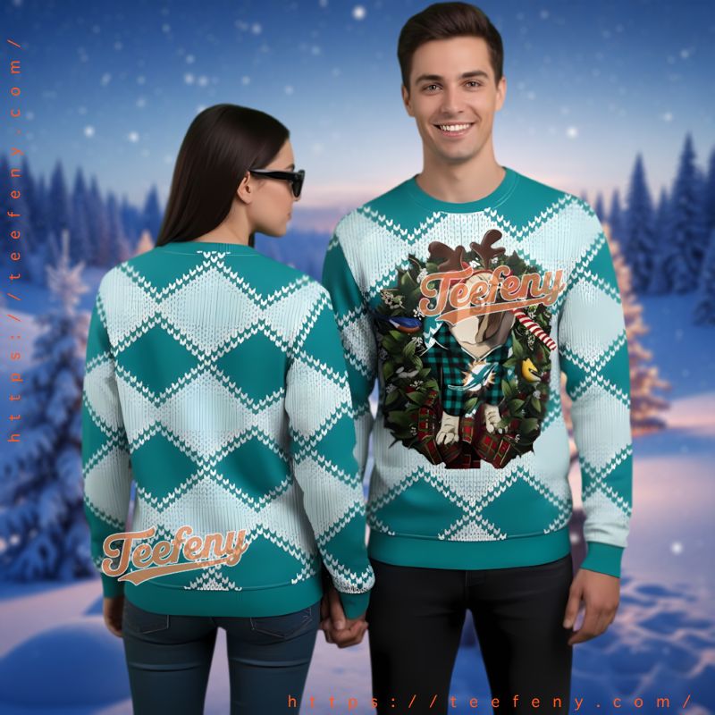 Tennessee Titans The Grinch Themed Ugly Christmas Sweater Fan Apparel