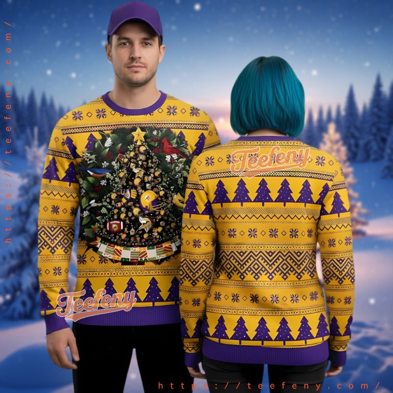 Miami Dolphins Wreath Helmets Ugly Christmas Sweater