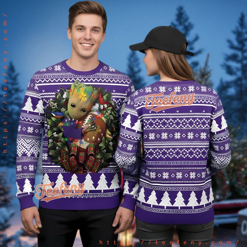 Minnesota Vikings Marvel Groot Christmas Ugly Sweater Fan Gear