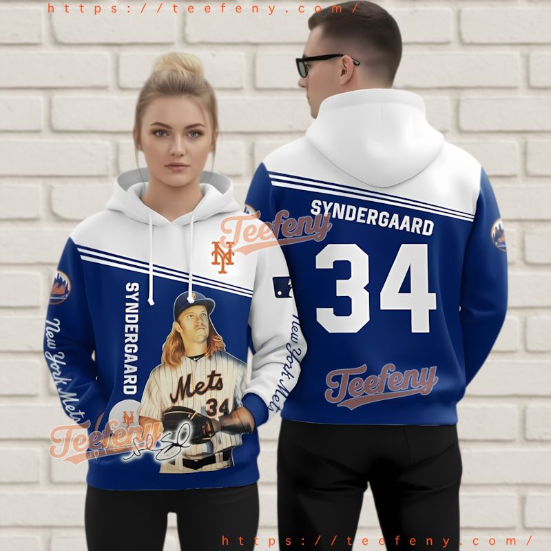 New York Mets Noah Syndergaard 3D Hoodie Player