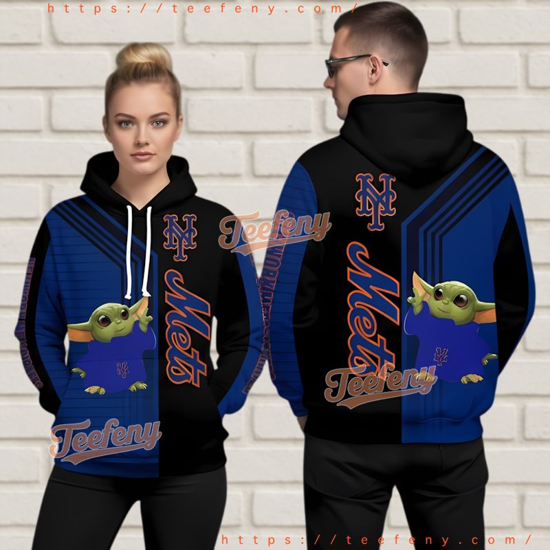 New York Mets Star Wars Grogu 3D Hoodie Fan Gear