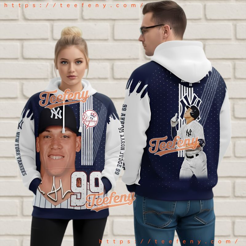 New York Yankees Aaron Judge 3D Hoodie Player Face Photo