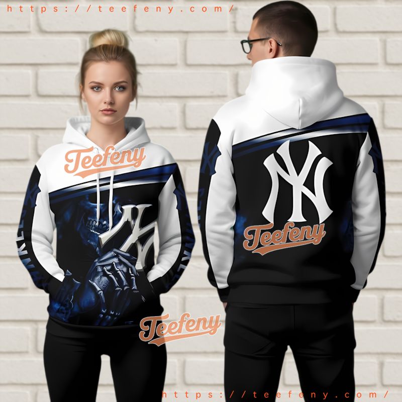 New York Yankees Grim Reaper Skull 3D Hoodie Fan Art