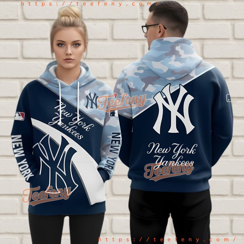 New York Yankees Military Camouflage 3D Hoodie Mens Womens