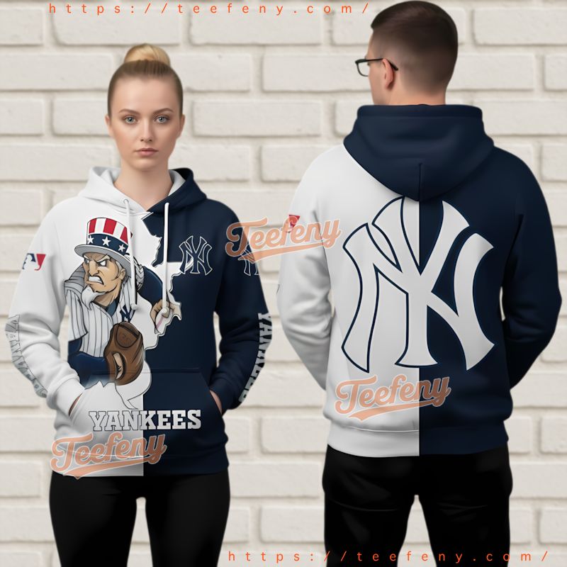 New York Yankees Patriotic Uncle Sam 3D Hoodie Mascot Graphic