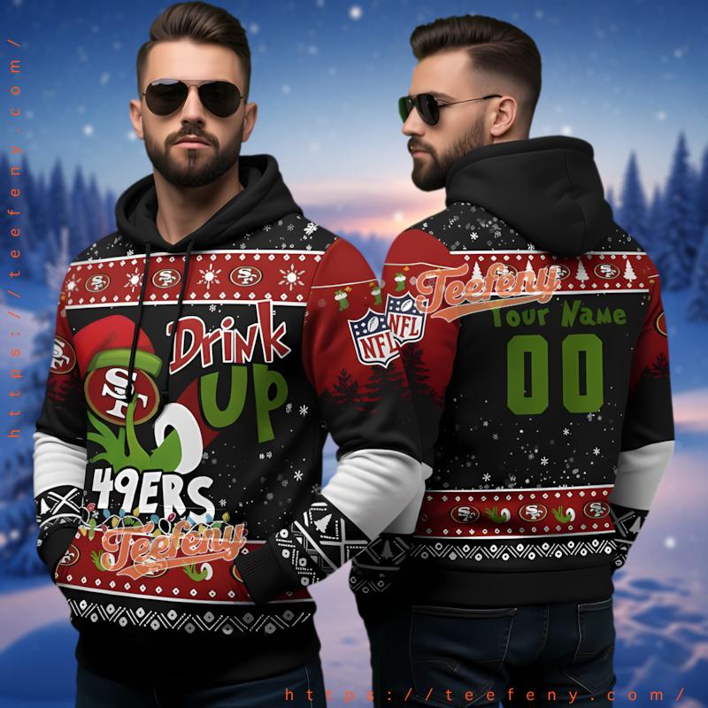 N Francisco 49Ers Deer And Trees Christmas Ugly 3D Hoodie N Francisco 49Ers Deer And Trees Christmas Ugly 3D Hoodie