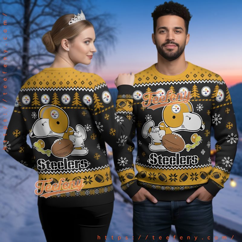 Pittsburgh Steelers Snoopy Christmas Ugly Sweater Holiday Season