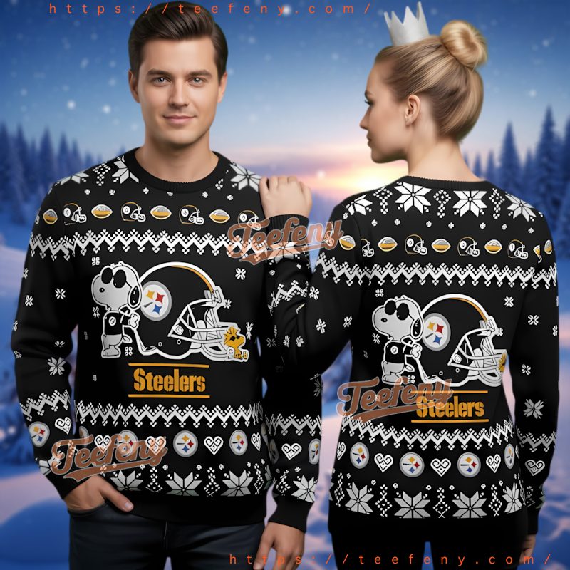 Pittsburgh Steelers Snoopy Woodstock Ugly Christmas Sweater