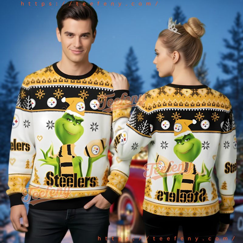 Pittsburgh Steelers The Grinch Football Ugly Christmas Sweater