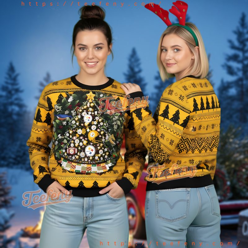 Pittsburgh Steelers Xmas Tree Ugly Christmas Sweater