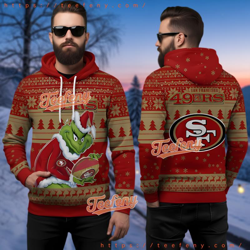 San Francisco 49Ers Christmas Grinch Stole Football Ugly Christmas 3D Hoodie Print