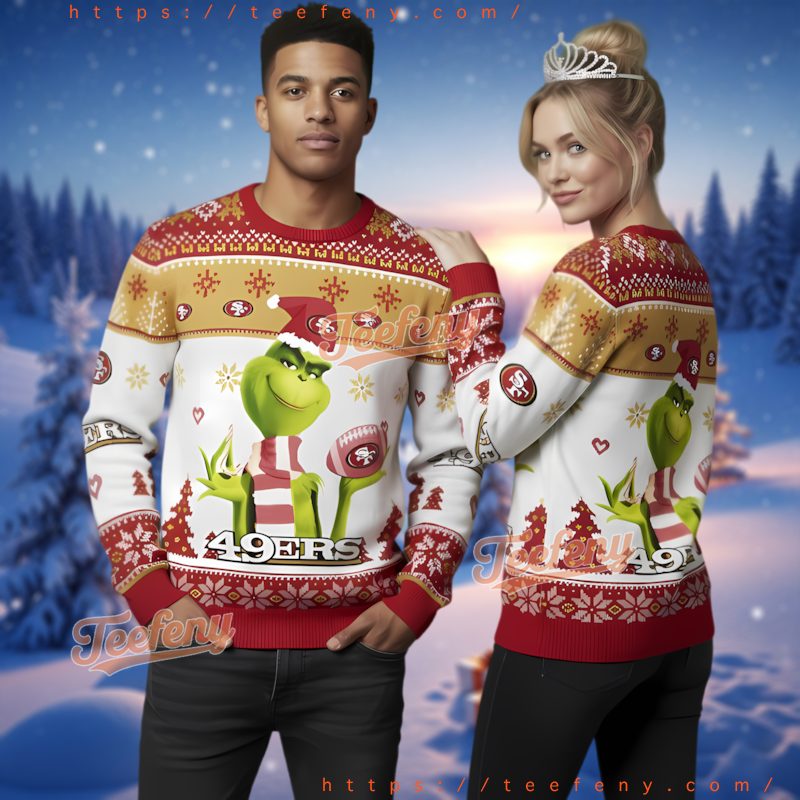 San Francisco 49Ers Dr Seuss Grinch Ugly Christmas Sweater