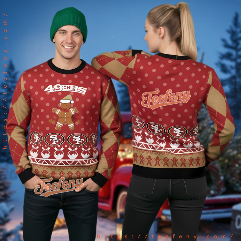 San Francisco 49Ers Gingerbread Man Ugly Christmas Sweater