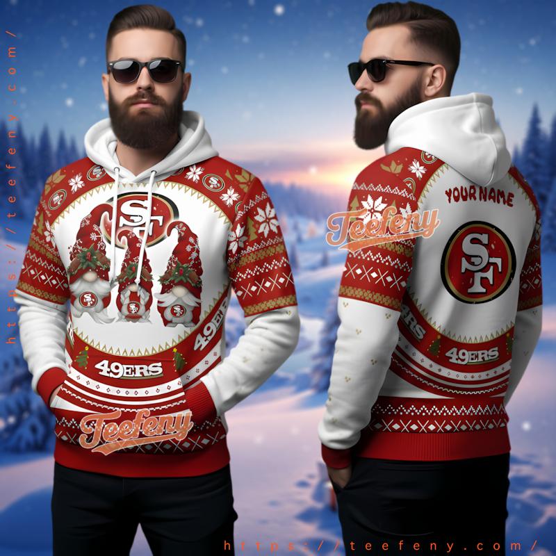 San Francisco 49Ers Gnome Squad Ugly 3D Pullover Hoodie