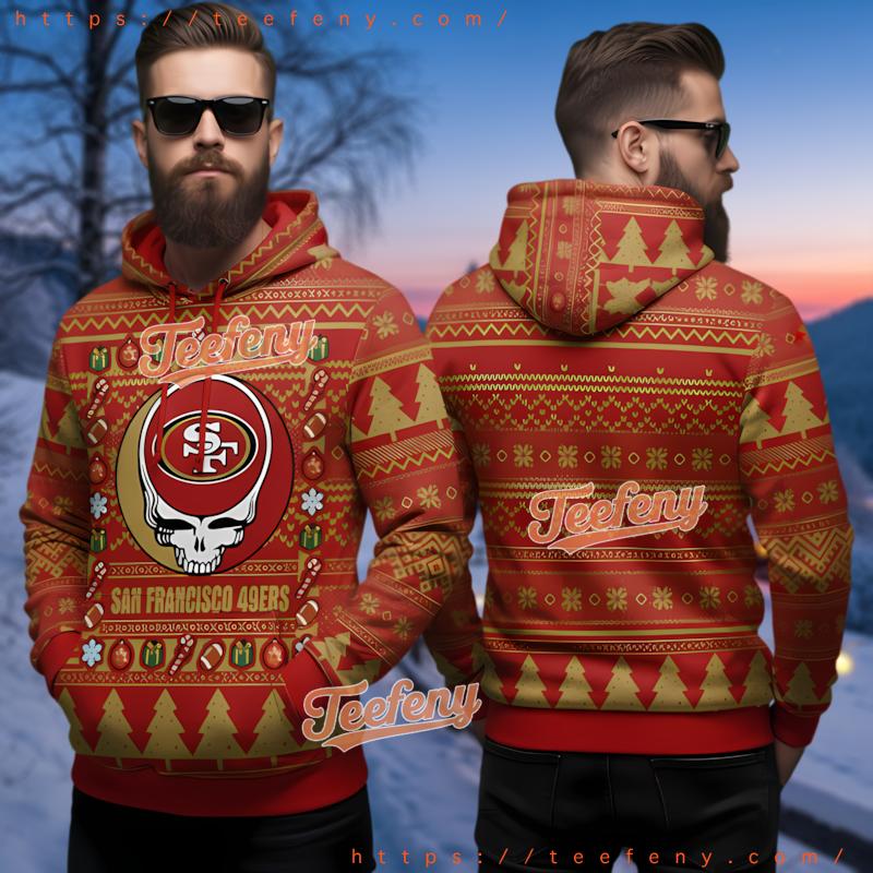 San Francisco 49Ers Grateful Dead Fusion Ugly Christmas Hoodie 3D Print