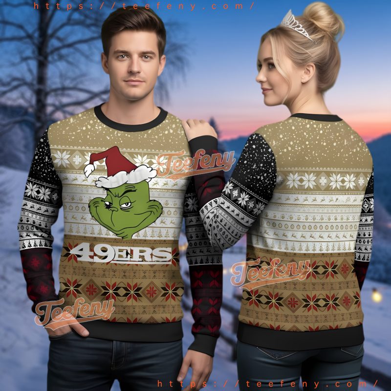 San Francisco 49Ers Grinch Face Ugly Christmas Sweater