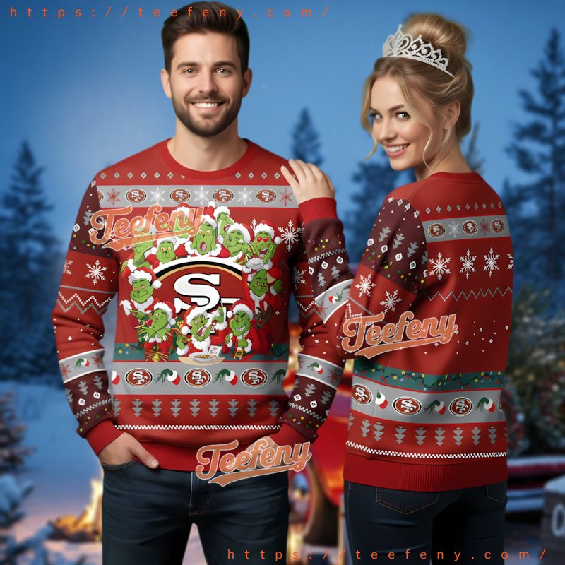 San Francisco 49Ers Multiple Grinch Ugly Christmas Sweater