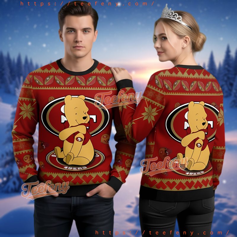 San Francisco 49Ers Winnie The Pooh Ugly Christmas Sweater