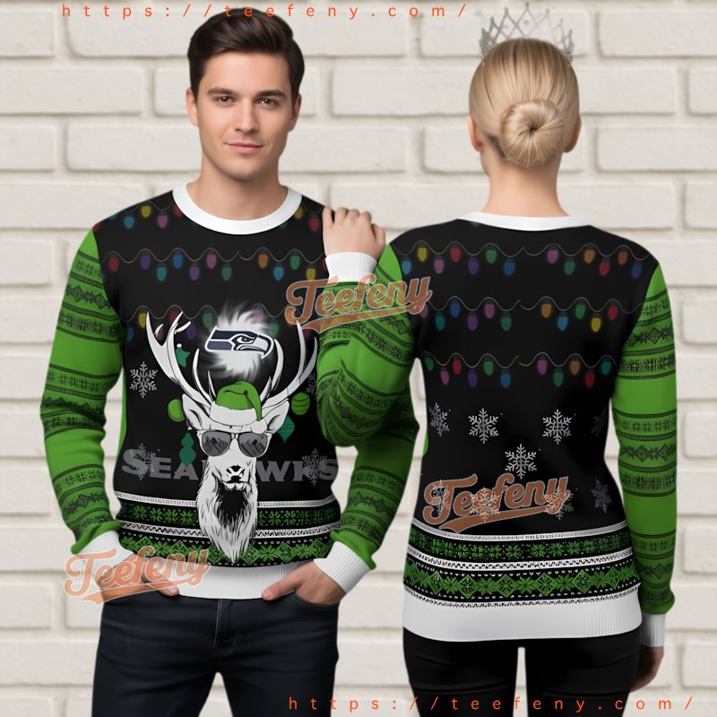 San Francisco 49Ers Sugar Skull Ugly Christmas Sweater Flower