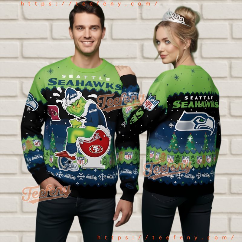 Seattle Seahawks Vs 49Ers Grinch Christmas Ugly Sweater