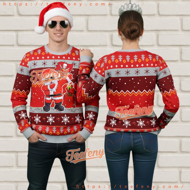 Tampa Bay Buccaneers Dabbing Santa Ugly Christmas Sweater