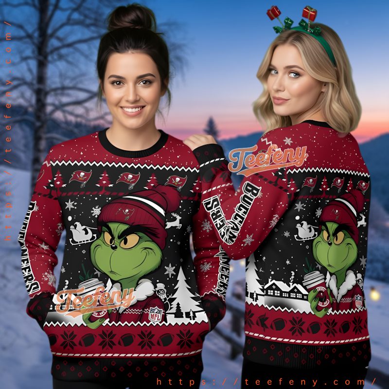 Tampa Bay Buccaneers Grinch Football Ugly Christmas Sweater