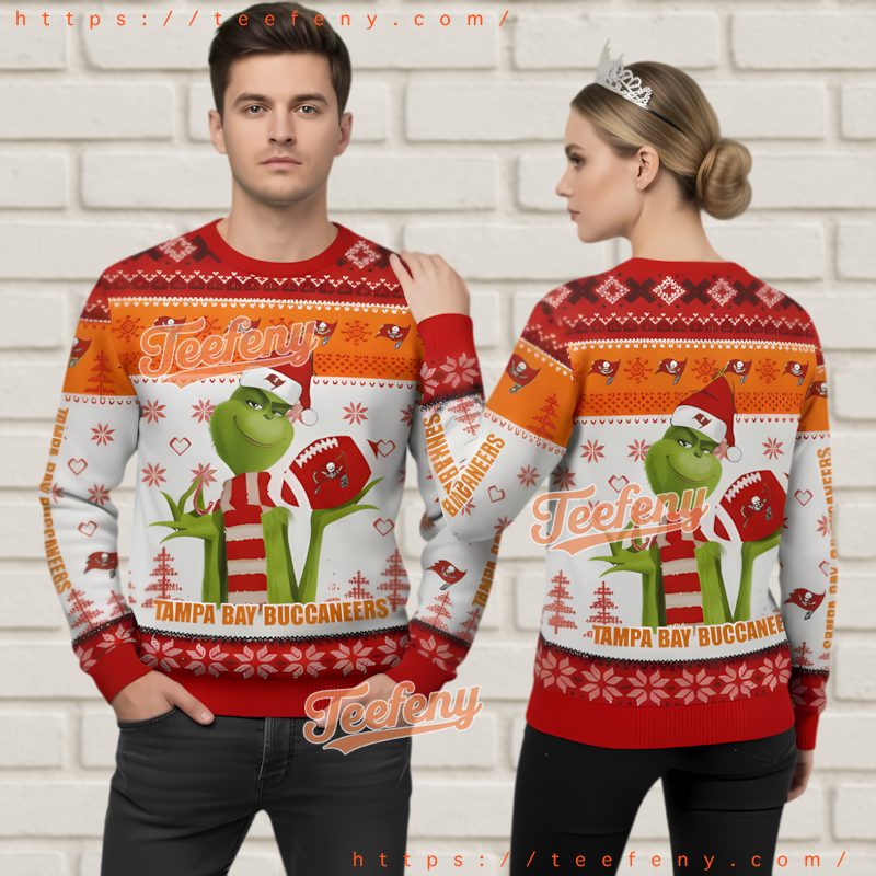 Tampa Bay Buccaneers Grinch Football Ugly Christmas Sweater