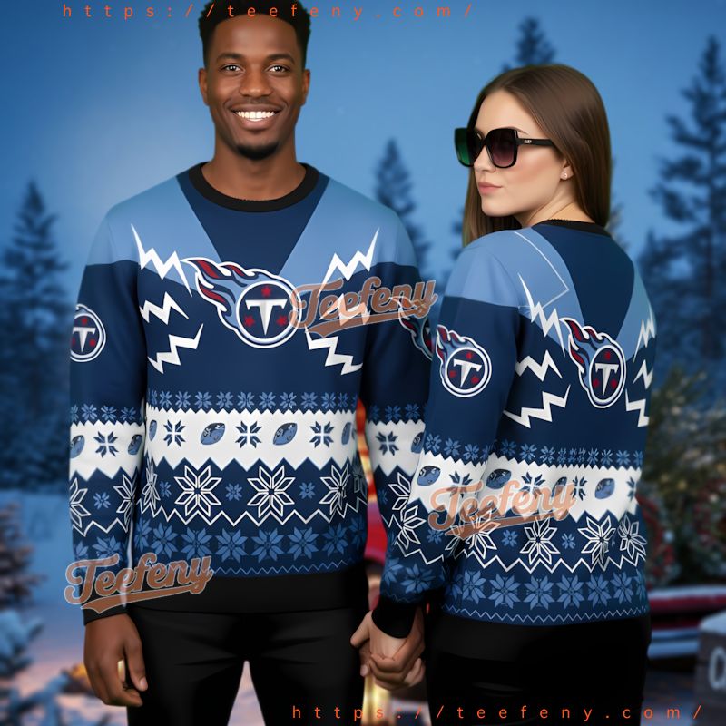 Tennessee Titans Winter Pattern Ugly Christmas Sweater Men Women