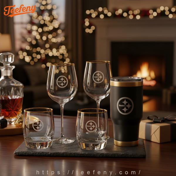 Elegant Pittsburgh Steelers Drinkware Set Elegant Pittsburgh Steelers Drinkware Set