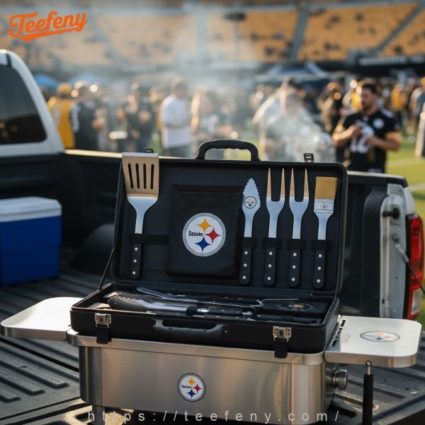 Steelers Branded Tailgating Grill Set Steelers Branded Tailgating Grill Set