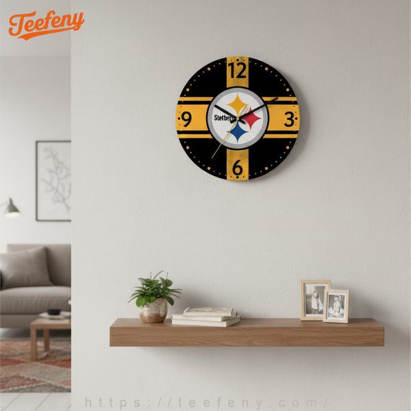 Steelers Wall Clock Timeless Team Spirit Steelers Wall Clock Timeless Team Spirit
