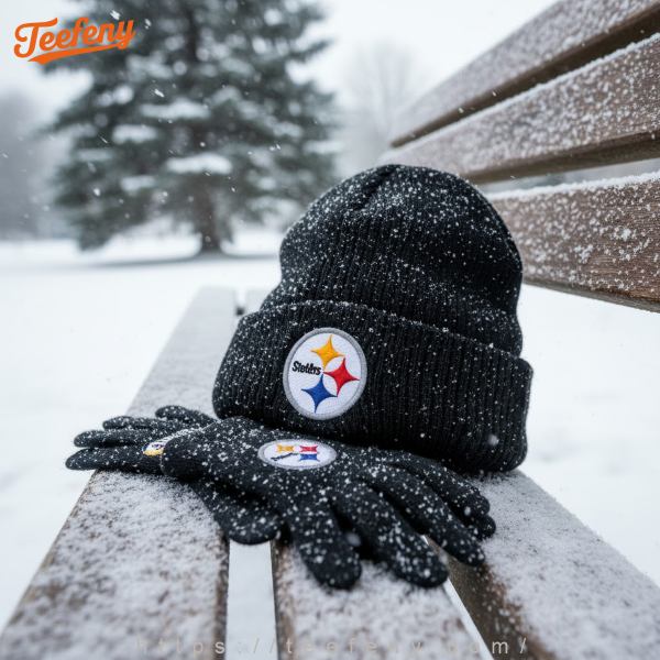 Steelers Winter Beanie and Gloves Steelers Winter Beanie and Gloves
