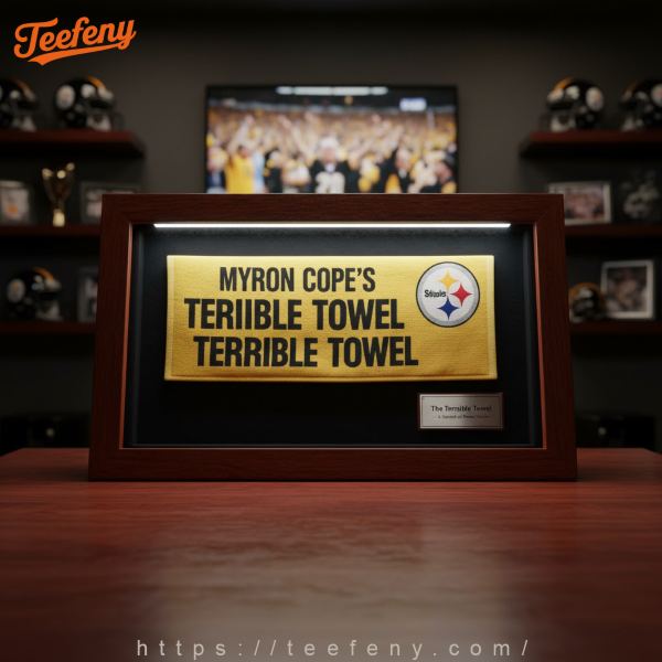 The Iconic Terrible Towel and Custom Holder The Iconic Terrible Towel and Custom Holder