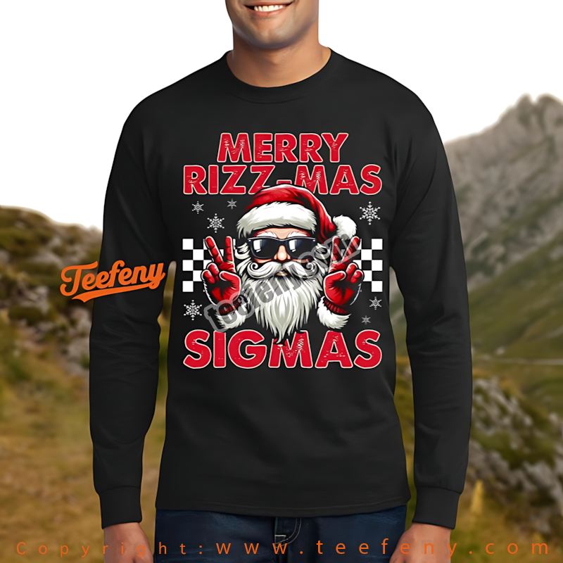 Funny Rizzmas Long Sleeve Sigmas Santa Christmas Holiday Meme Funny Rizzmas Long Sleeve Sigmas Santa Christmas Holiday Meme