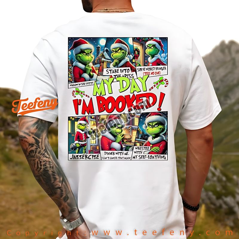 Grinch Christmas Shirt Just Waiting For Grinchmas Santa Hat