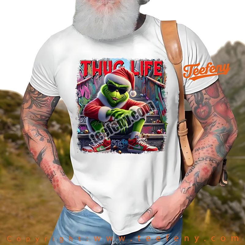 Grinch Cowboy Hat Shirt Christmas Light Leopard Print